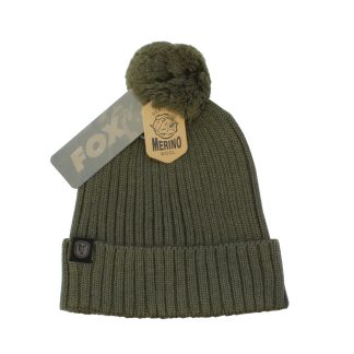 Шапка Fox Merino Bobble Hat - Olive