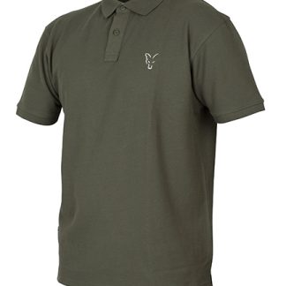 Тениска с яка Fox Collection Green Silver Polo Shirt