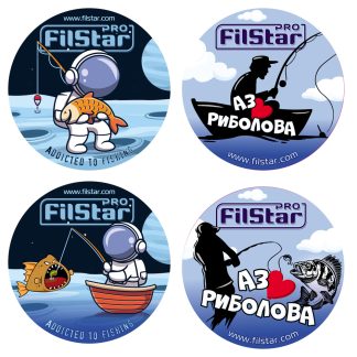 Риболовен стикер FilStar - кръгъл
