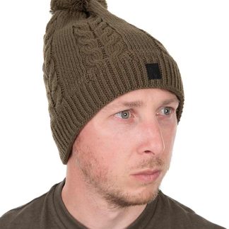Шапка Fox Khaki Knitted Bobble