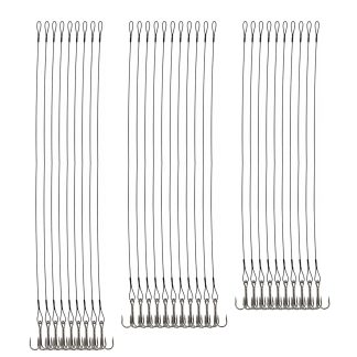 Повод за щука DLT Steel Leaders with Treble Hook on Card